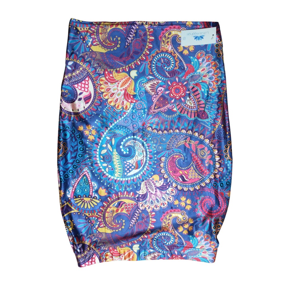 Lotus Leggings Paisley Pattern Women' Skirt Stretch Blue Multi Boho size XXXXL